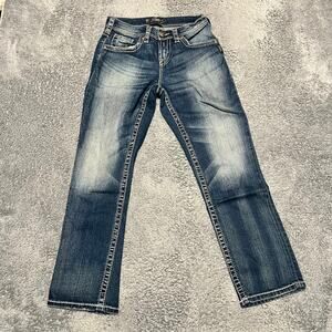 Silver Jeans Womens 26 (27x26) Natsuki Capri Contrast Stitch Western Blue